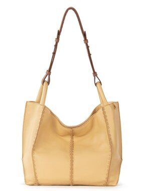 The Sak Los Feliz Medium Tote Buttercup Yellow Leather Shoulder Bag Purse NWT